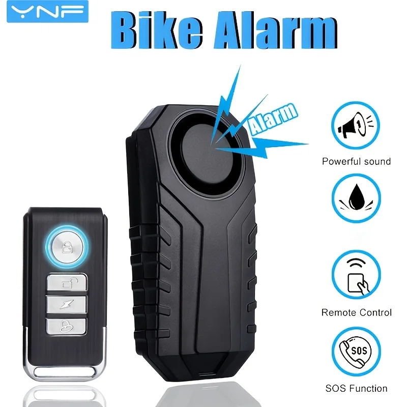 YNF 113dB Bicycle Anti-Theft Alarm, Remote Control, 6 Months Long Battery Life Security Alert
YNF 113dB Bicycle Anti-Theft Alarm, Remote Control, 6 Months Long Battery Life Security Alert