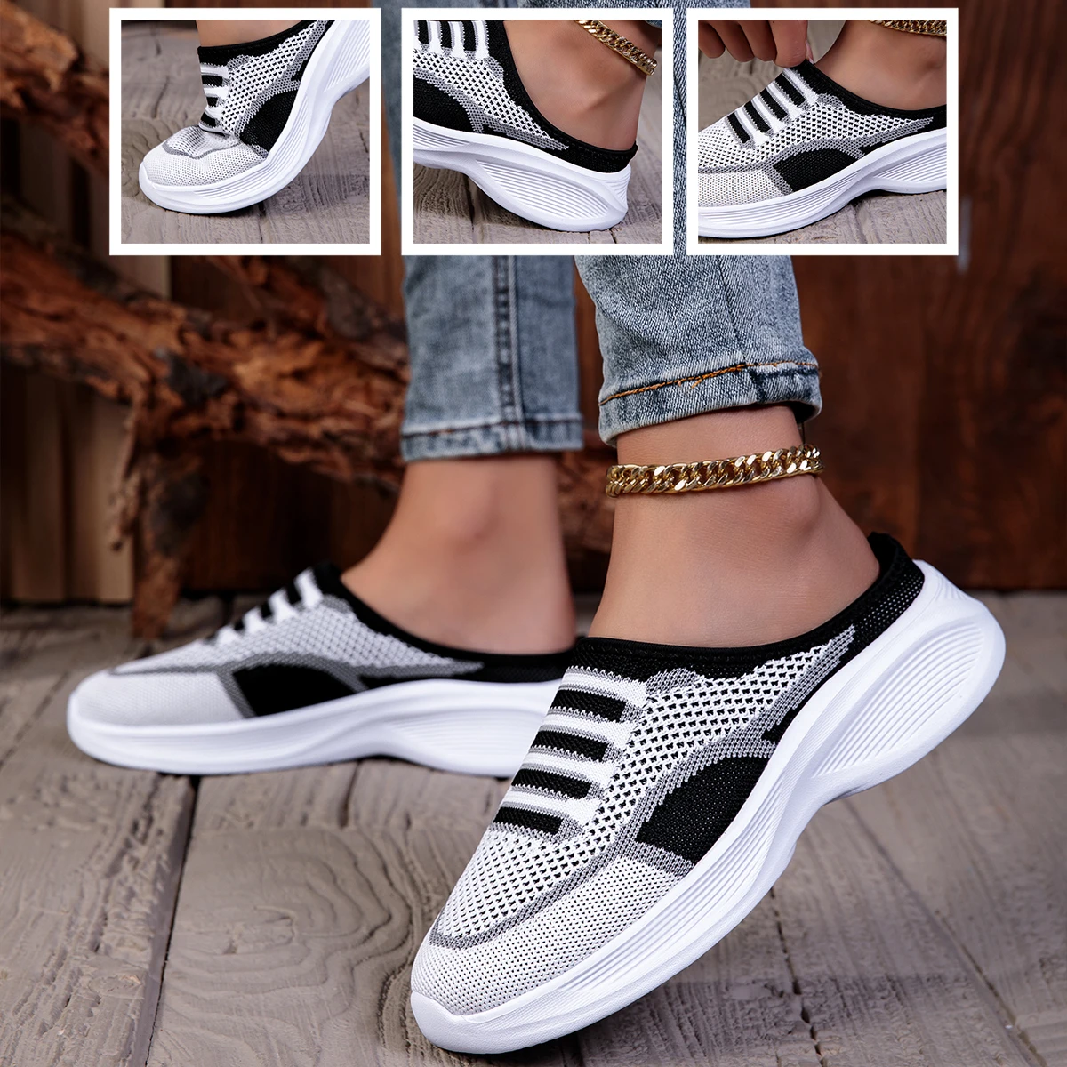 Женская дышащая сетчатая обувь, новые летние уличные нескользящие туфли без шнуровки, удобные сандалии, женские полутапочки, повседневные лоферы 42
Женская дышащая сетчатая обувь, новые летние уличные нескользящие туфли без шнуровки, удобные сандалии, женские полутапочки, повседневные лоферы 42