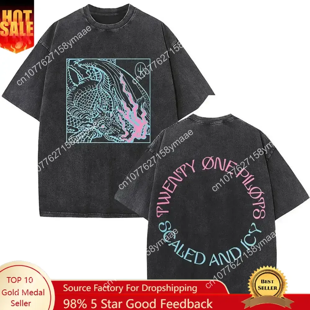 Rock Band Twenty One Pilots Vintage Washed T-shirt Men Women Fashion Hip Hop Oversized T-shirts Cotton Casual T Shirt Streetwear
Rock Band Twenty One Pilots Vintage Washed T-shirt Men Women Fashion Hip Hop Oversized T-shirts Cotton Casual T Shirt Streetwear