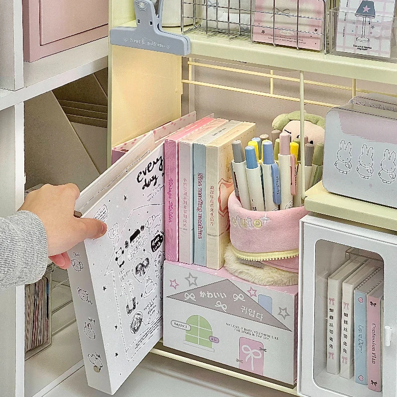 Cream Style Iron Mesh Desk Organizer Large Capacity Shelf for Office Supplies Craft Paper Storage Rack for Scrapbooking
Cream Style Iron Mesh Desk Organizer Large Capacity Shelf for Office Supplies Craft Paper Storage Rack for Scrapbooking