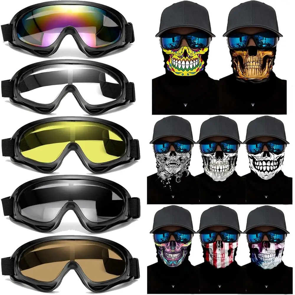 Free Shipping Motorcycle Accessories, 5 Dirt Bike ATV Ski Goggles Dustproof Windproof Safety Glasses with 8 Skull Face Mask
Free Shipping Motorcycle Accessories, 5 Dirt Bike ATV Ski Goggles Dustproof Windproof Safety Glasses with 8 Skull Face Mask