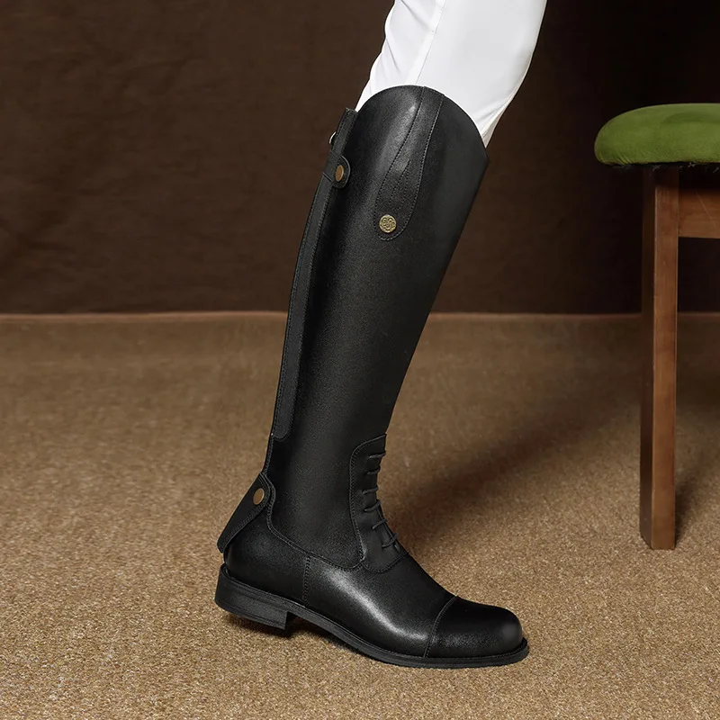 Classic High Shaft Horse Riding Boots Smooth Leather Unisex Equestrian Footwear
Classic High Shaft Horse Riding Boots Smooth Leather Unisex Equestrian Footwear