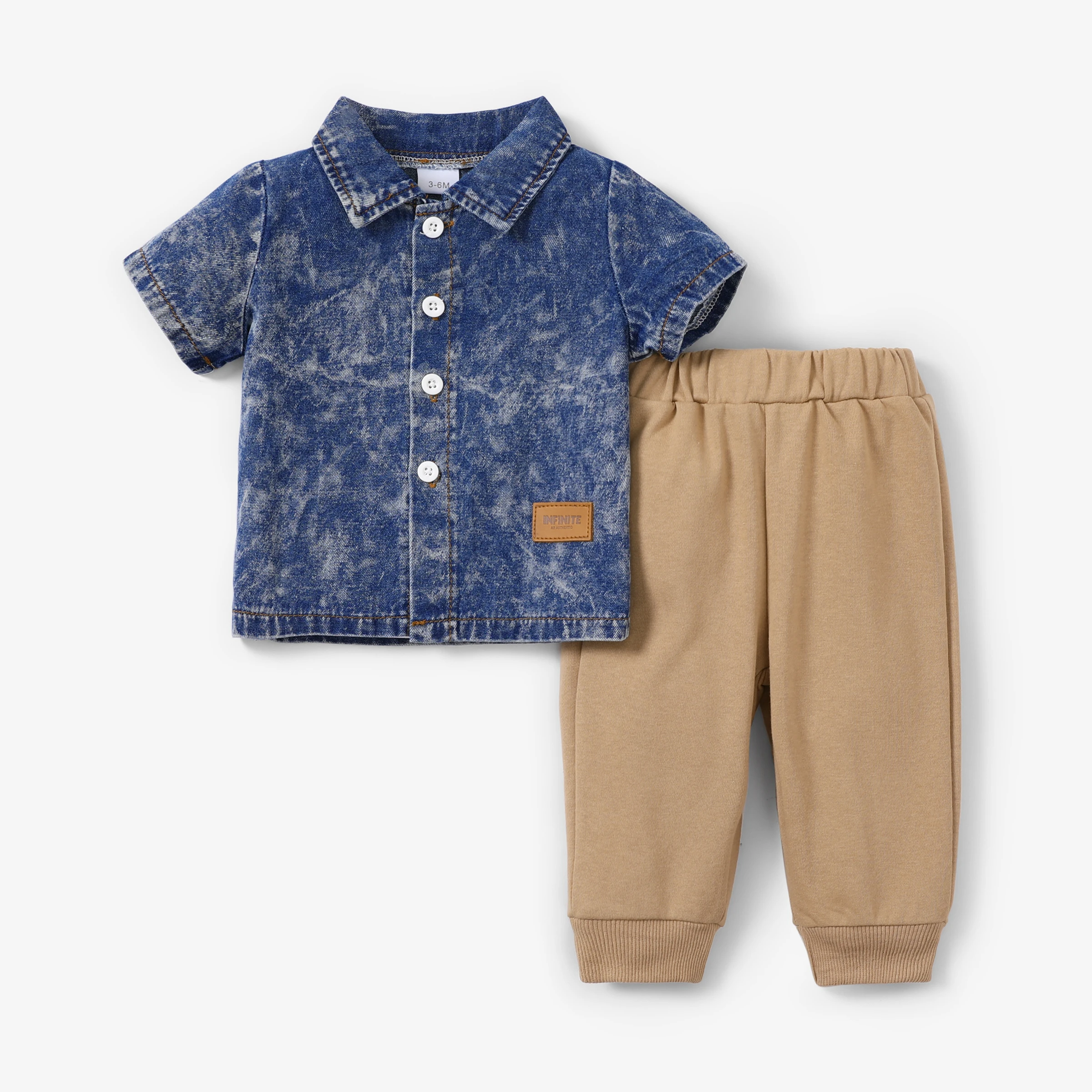 PatPat Baby Boy 2pcs Casual Solid Color Oversized Shirt Collar Denim Top and Pants Set
PatPat Baby Boy 2pcs Casual Solid Color Oversized Shirt Collar Denim Top and Pants Set
