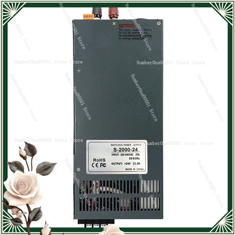 High Power Switching Power Supply S-1000W1500W2000W220V AC To 24V Adjustable Regulated DC Power Supply
High Power Switching Power Supply S-1000W1500W2000W220V AC To 24V Adjustable Regulated DC Power Supply