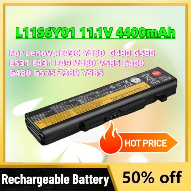 New L11S6Y01 11.1V 4400mAh Laptop Battery for Lenovo E430 Y480 G480 G580 E531 E431 E49 V480 V585 G400 G480 G575 Z380 Y585
New L11S6Y01 11.1V 4400mAh Laptop Battery for Lenovo E430 Y480 G480 G580 E531 E431 E49 V480 V585 G400 G480 G575 Z380 Y585