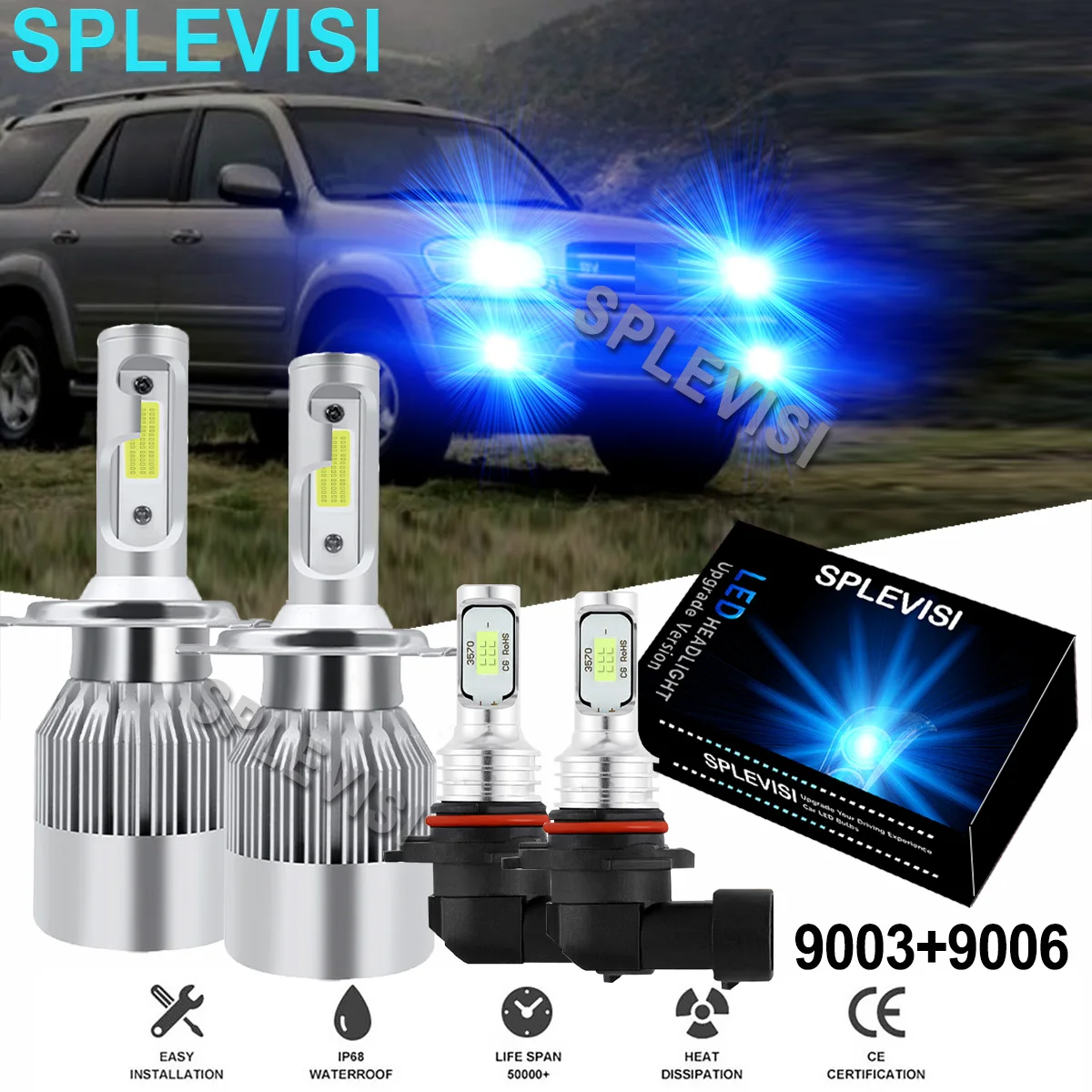 Ice Blue LED Car Headlight / Fog Light Bulbs 8000K Fit For Toyota Sequoia 2001-2007 Toyota Prius04-2009 Toyota RAV4 2001-2005
Ice Blue LED Car Headlight / Fog Light Bulbs 8000K Fit For Toyota Sequoia 2001-2007 Toyota Prius04-2009 Toyota RAV4 2001-2005