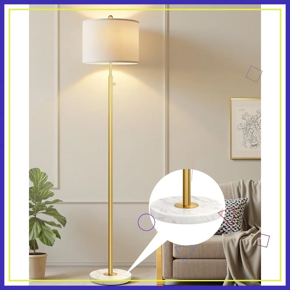 Модернизированный диммируемый напольный светильник золотого цвета с мраморным основанием, светодиодной лампой 11 Вт и белым льняным абажуром для гостиной, спальни, офиса
Модернизированный диммируемый напольный светильник золотого цвета с мраморным основанием, светодиодной лампой 11 Вт и белым льняным абажуром для гостиной, спальни, офиса