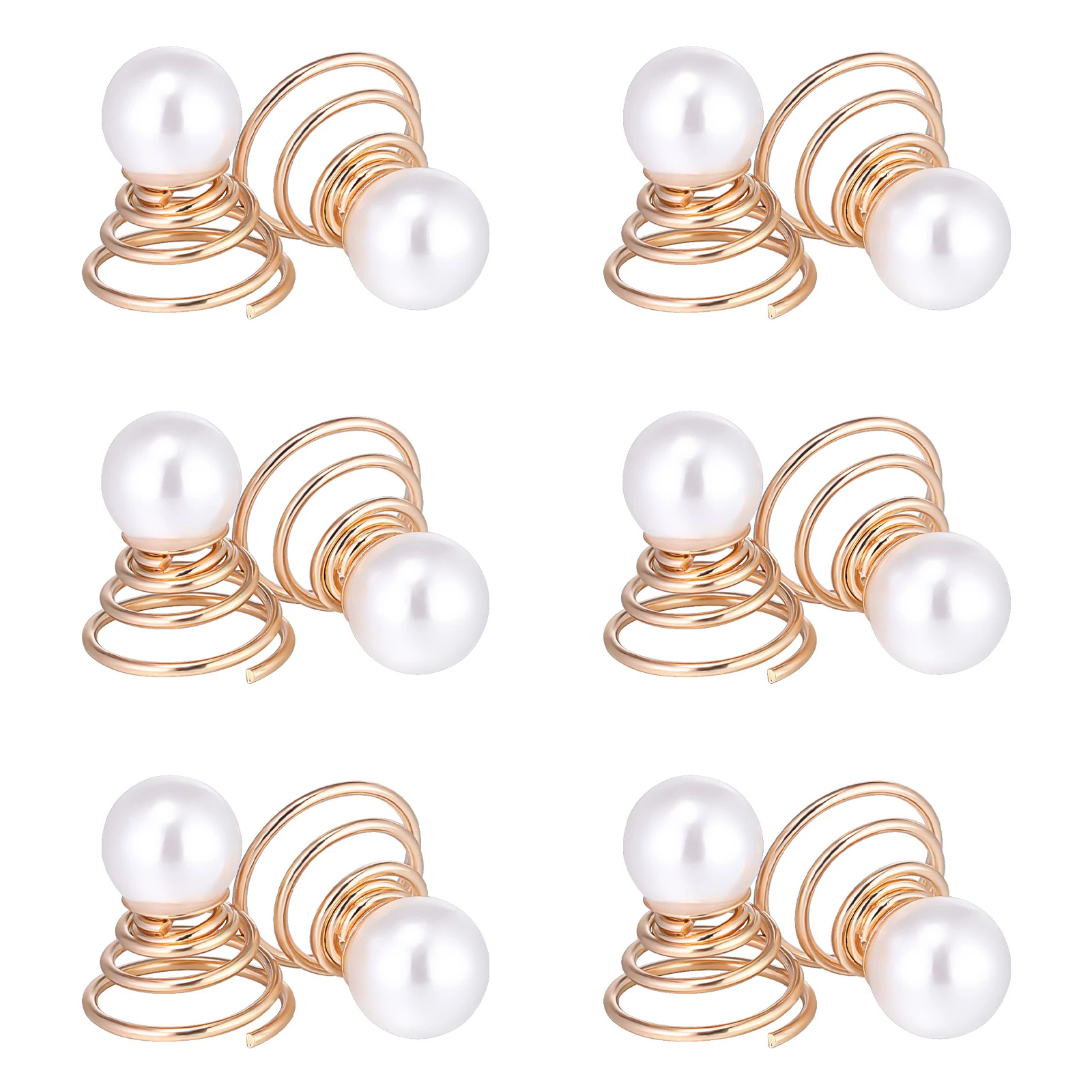 12 Pcs Pearl Spiral Hairpins Lightweight Gold Tone Coils Decorative Bride Wedding Party Prom Accessories Hair Styles
12 Pcs Pearl Spiral Hairpins Lightweight Gold Tone Coils Decorative Bride Wedding Party Prom Accessories Hair Styles
