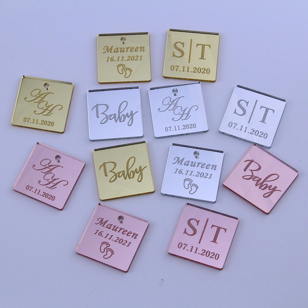 50pcs Personalized Baby Name Baptism Mirror Acrylic Tag Square Wedding & Engagement Party Table Decoration Favors Custome Gift
50pcs Personalized Baby Name Baptism Mirror Acrylic Tag Square Wedding & Engagement Party Table Decoration Favors Custome Gift