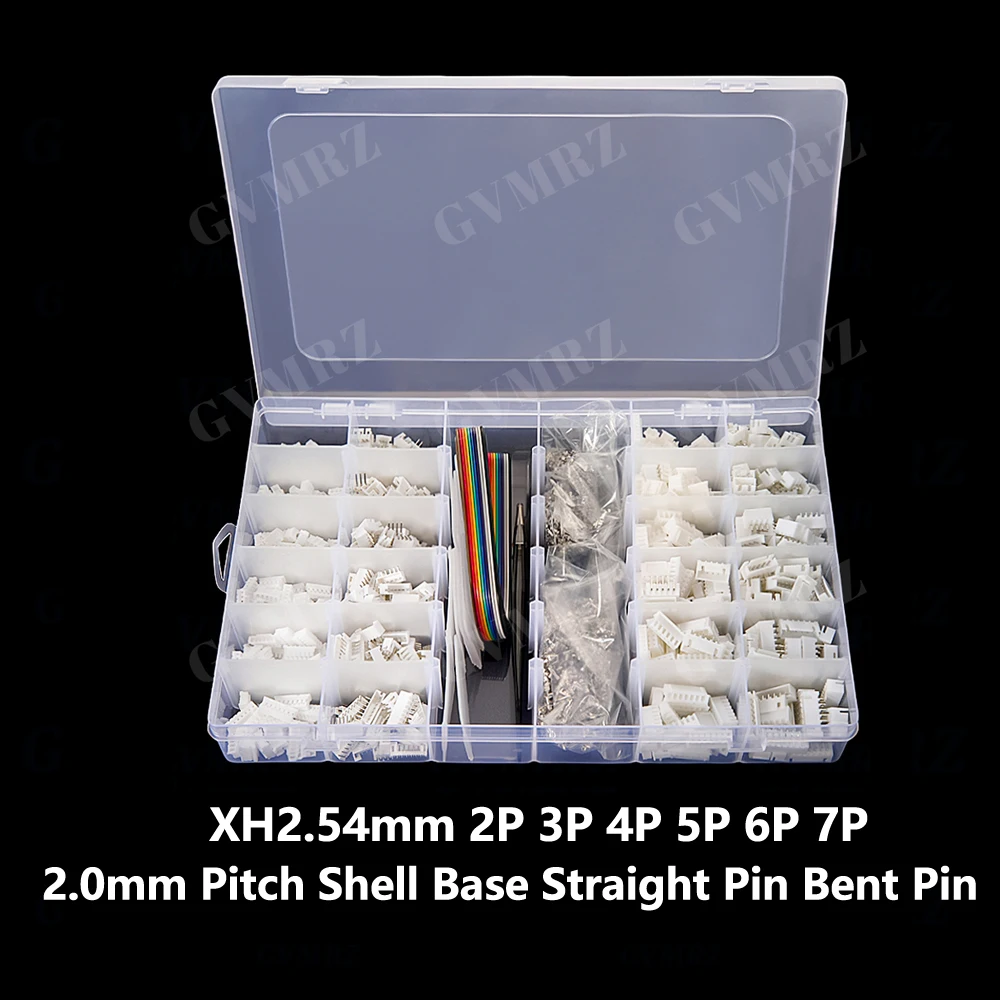PH2.0mm XH2.54mm 2P 3P 4P 5P 6P 7P 2.54mm 2.0mm Pitch Shell Base Straight Pin Bent Pin Terminal JST Mixed Set Box 2-7P
PH2.0mm XH2.54mm 2P 3P 4P 5P 6P 7P 2.54mm 2.0mm Pitch Shell Base Straight Pin Bent Pin Terminal JST Mixed Set Box 2-7P