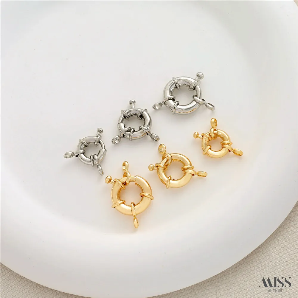 14K Gold Color Sailor Wheel Steering Wheel Connection Spring Buckle DIY Pearl Bracelet Necklace Finishing Jewelry Accessories
14K Gold Color Sailor Wheel Steering Wheel Connection Spring Buckle DIY Pearl Bracelet Necklace Finishing Jewelry Accessories