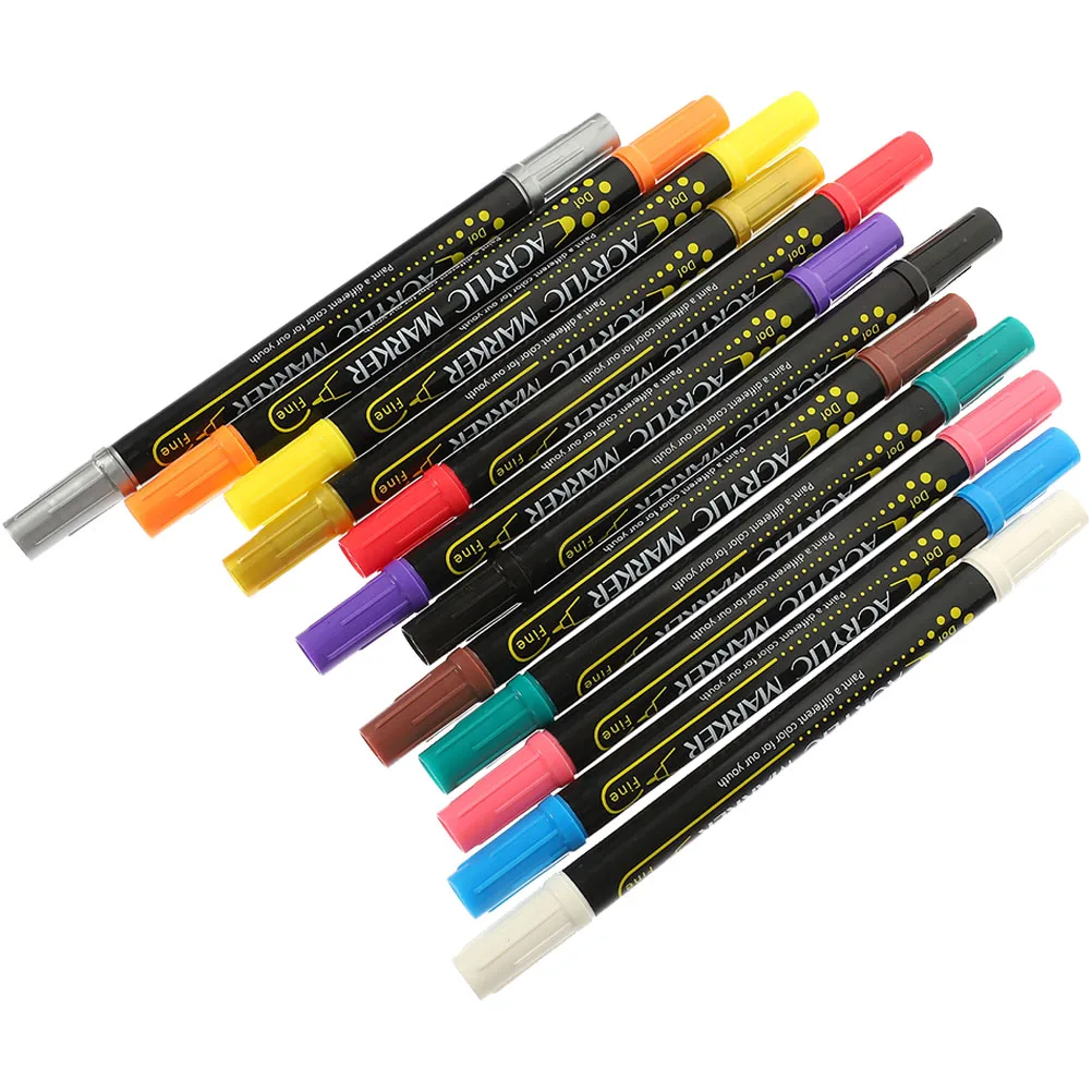 12 Pcs Acrylic Paint Markers Pens Flexible Head Smooth Writing Canvas Crafts Graffiti Fine Tip Plastic Chalk Supplies
12 Pcs Acrylic Paint Markers Pens Flexible Head Smooth Writing Canvas Crafts Graffiti Fine Tip Plastic Chalk Supplies
