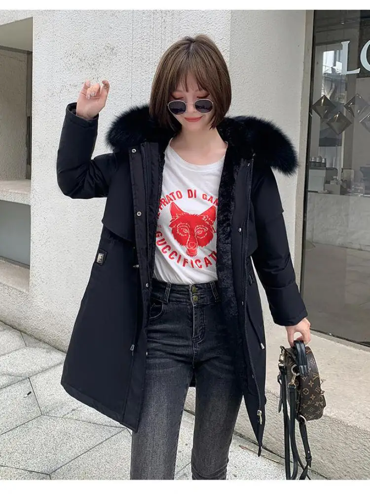 Корейская мода, однотонная толстовка с длинными рукавами больших размеров, хлопковое пальто средней длины, женские зимние каникулы, теплые толстые бархатные парки, популярные 
Корейская мода, однотонная толстовка с длинными рукавами больших размеров, хлопковое пальто средней длины, женские зимние каникулы, теплые толстые бархатные парки, популярные