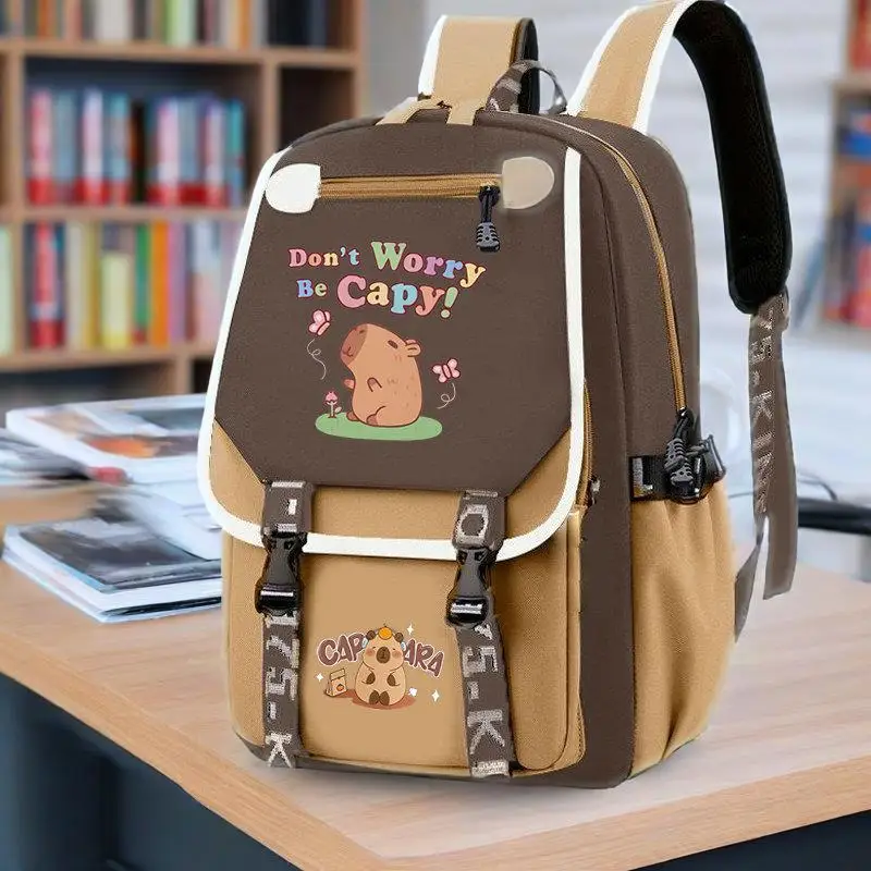 Cartoon Capybara Backpack Large Capacity Flap Laptop Bags Cute Kawaii Animal School Bag for Kids Girls Boys
Cartoon Capybara Backpack Large Capacity Flap Laptop Bags Cute Kawaii Animal School Bag for Kids Girls Boys