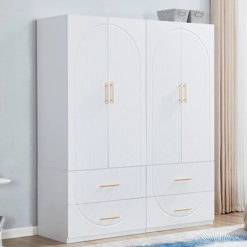 White Wood Wardrobe Armoire Closet, Modern Freestanding Bedroom Bathroom Organizer Storage Cabinet
White Wood Wardrobe Armoire Closet, Modern Freestanding Bedroom Bathroom Organizer Storage Cabinet