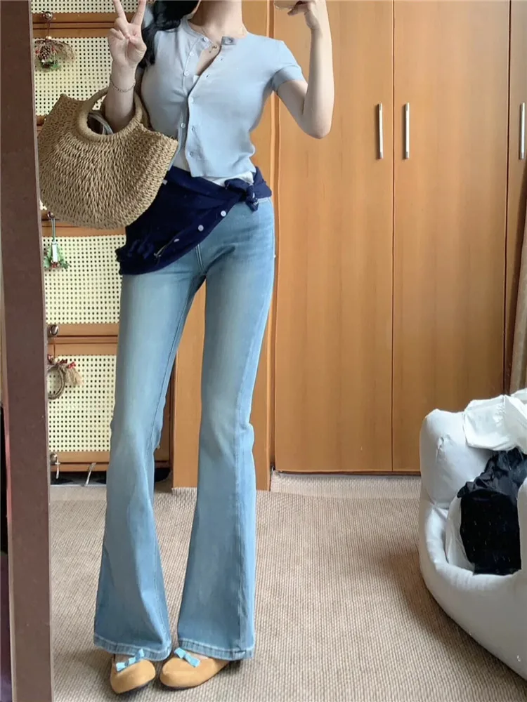 High Waist Flared Jeans Women's Extended Length Slimming Spring Autumn Hot Girl Loose Fit Grounding Hoof Pants
High Waist Flared Jeans Women's Extended Length Slimming Spring Autumn Hot Girl Loose Fit Grounding Hoof Pants