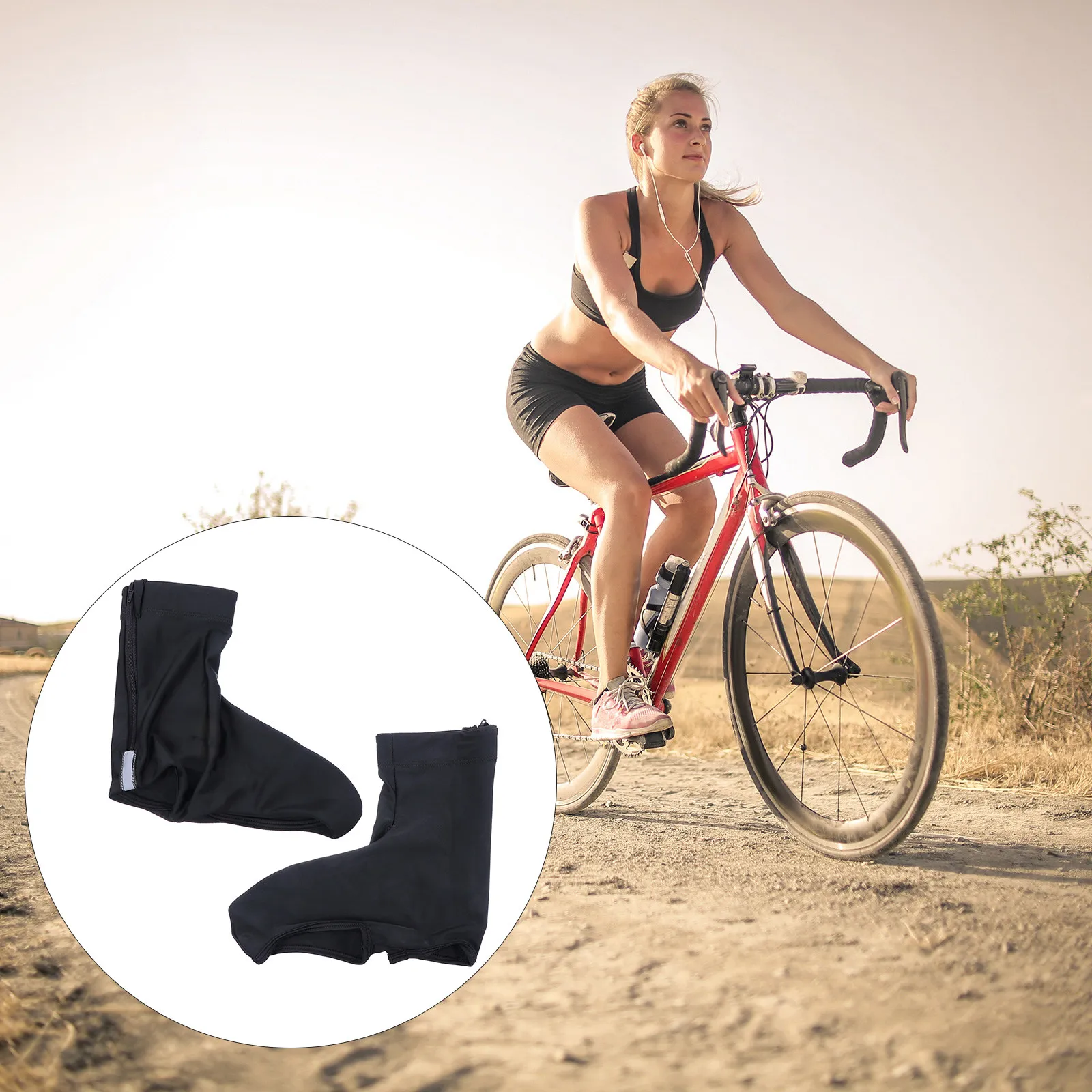 1 Pair Cycling Shoe Covers Windproof Waterproof Thermal Warm Overshoes for Winter Riding Bike Overshoes Zipper Black
1 Pair Cycling Shoe Covers Windproof Waterproof Thermal Warm Overshoes for Winter Riding Bike Overshoes Zipper Black