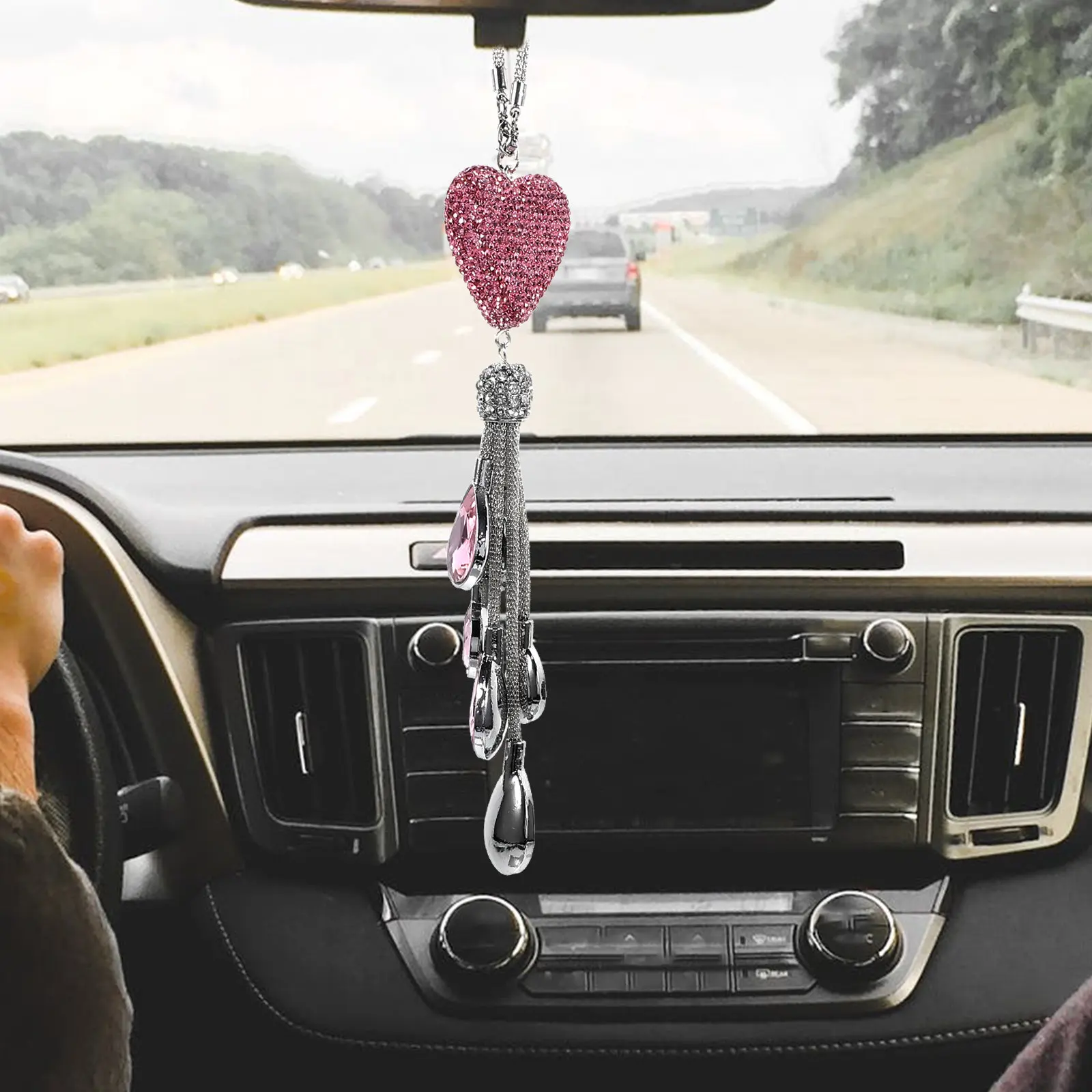Sturdy Heart Shaped Crystal Car Pendant Rear View Mirror Hanging Decor Car Interior Bling Accessory Compact Creative Hanging
Sturdy Heart Shaped Crystal Car Pendant Rear View Mirror Hanging Decor Car Interior Bling Accessory Compact Creative Hanging