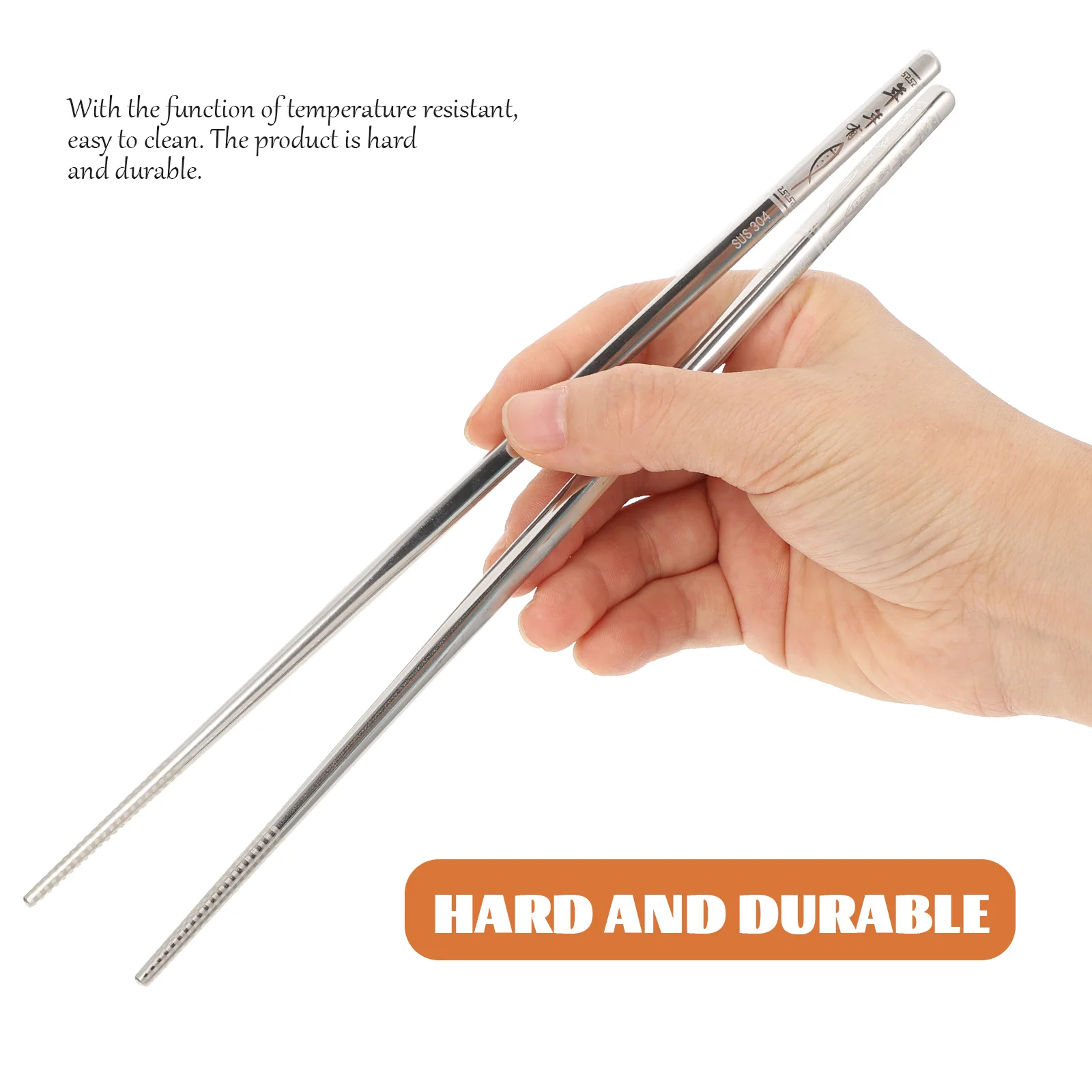 5pcs Stainless Steel Chopstick Set Reusable Metal Tableware Heat Resistant Easy Clean Non-Slip Lightweight Outdoor 
5pcs Stainless Steel Chopstick Set Reusable Metal Tableware Heat Resistant Easy Clean Non-Slip Lightweight Outdoor