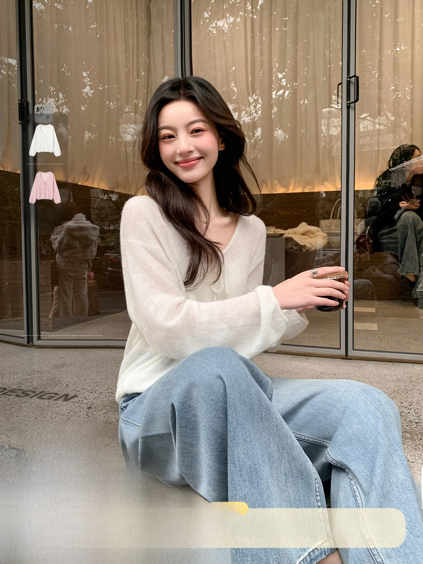 Soft Pink V-Ne Knitwear with Belt Loose Fit Women's Long Sve Casual Sle Spring Faion Gentle Early Spring Loungewear
Soft Pink V-Ne Knitwear with Belt Loose Fit Women's Long Sve Casual Sle Spring Faion Gentle Early Spring Loungewear