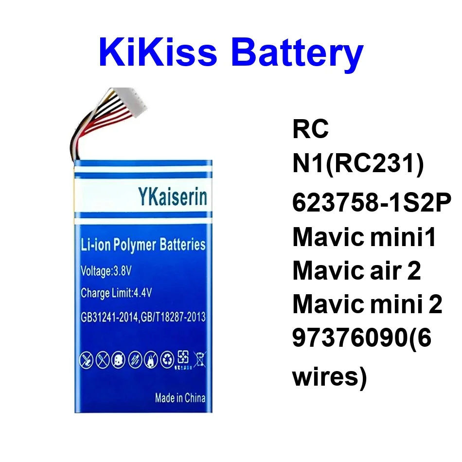 Аккумулятор для DJI Spark, Mavic Air Pro, контроллера RC, 2-х и 6-ти проводной, 2 Remote Pro Mini, 973760906, провода 623758-1S2P
Аккумулятор для DJI Spark, Mavic Air Pro, контроллера RC, 2-х и 6-ти проводной, 2 Remote Pro Mini, 973760906, провода 623758-1S2P