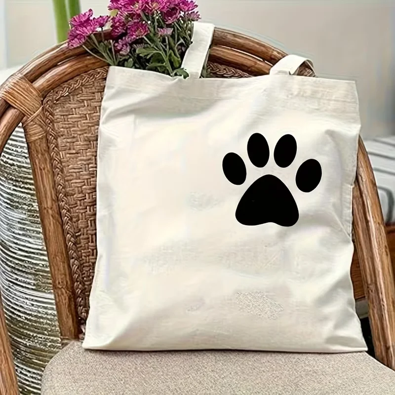 Dog Paw Print Ladies Canvas Tote Casual Shoulder Bag Eco Large Capacity Portable Travel Shopping Bag Purses Handbags
Dog Paw Print Ladies Canvas Tote Casual Shoulder Bag Eco Large Capacity Portable Travel Shopping Bag Purses Handbags