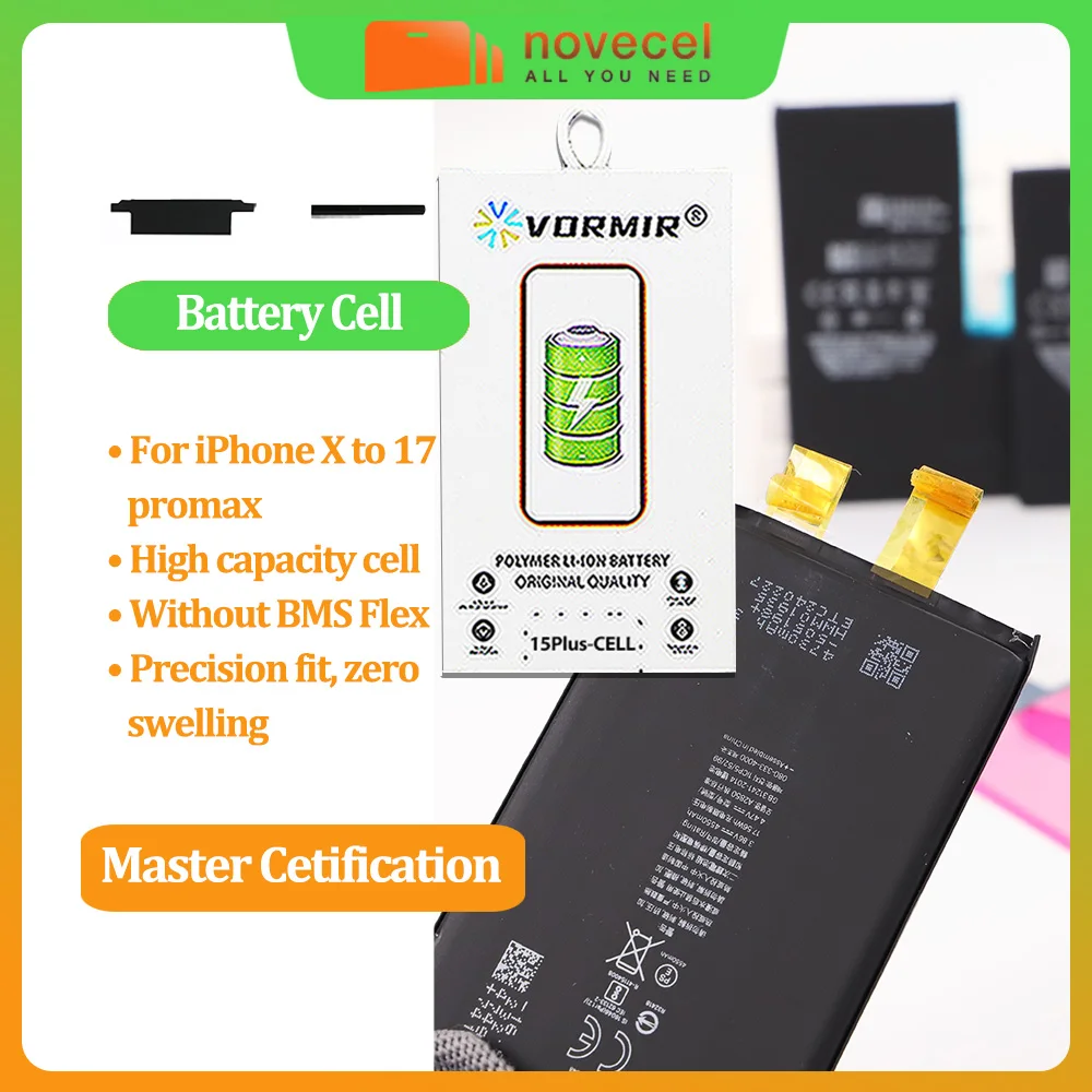 5pcs Vormir without Flex High Capacity Battery Cell for iPhone15plus 14ProMax 13Pro 11Pro 12mini Battery Cell only
5pcs Vormir without Flex High Capacity Battery Cell for iPhone15plus 14ProMax 13Pro 11Pro 12mini Battery Cell only