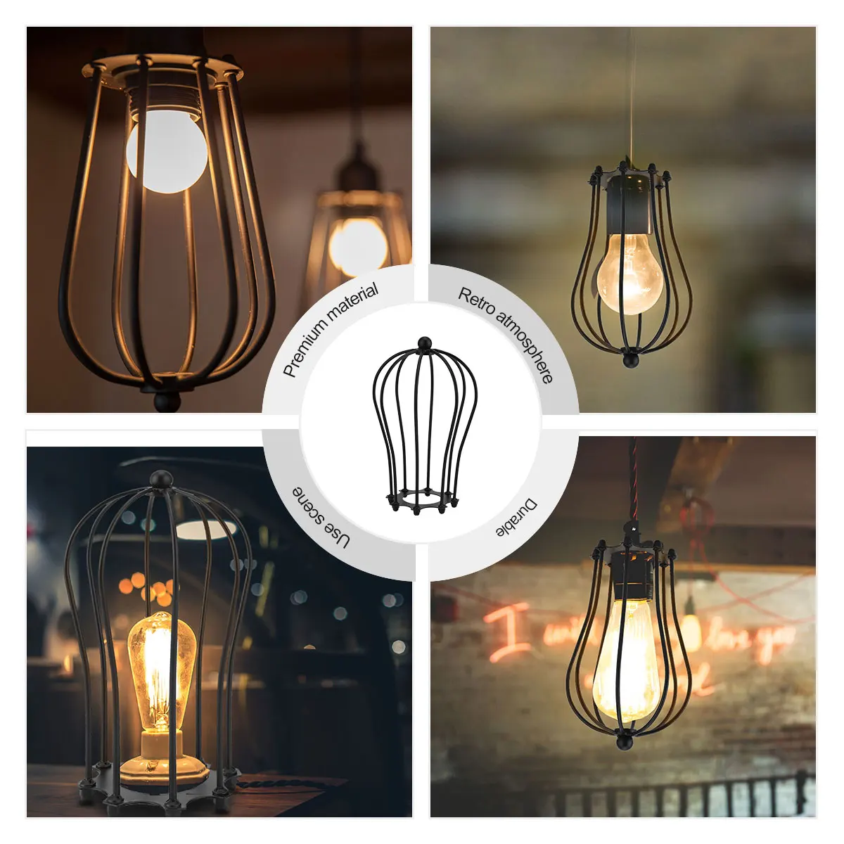 1pc Retro Chandelier American Style Iron Wire Lamp Cover For Home Black Hollow Lamp Screen Creative Light Cover Country Vintage
1pc Retro Chandelier American Style Iron Wire Lamp Cover For Home Black Hollow Lamp Screen Creative Light Cover Country Vintage