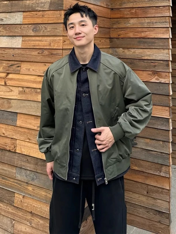 ort American Retro Patchwork Denim Collar Workwear Jaet for Men Spring Autumn Military een Casual Loose Fit Jaet
ort American Retro Patchwork Denim Collar Workwear Jaet for Men Spring Autumn Military een Casual Loose Fit Jaet