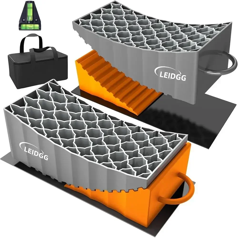 RV Leveling Blocks with Handles, 35000 LBS Load Capacity, Adjustable 0.5" to 4.7" Heavy Duty PP Camper Leveler for Travel Traile
RV Leveling Blocks with Handles, 35000 LBS Load Capacity, Adjustable 0.5" to 4.7" Heavy Duty PP Camper Leveler for Travel Traile