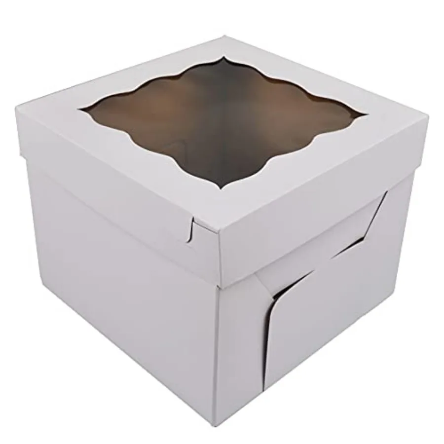 Cake Boxes 10pcs 10x10x10 Inches With Window Tall Cake Box for Tier Cakes for Wedding Birthday TransportSturdy White Bakery Box
Cake Boxes 10pcs 10x10x10 Inches With Window Tall Cake Box for Tier Cakes for Wedding Birthday TransportSturdy White Bakery Box