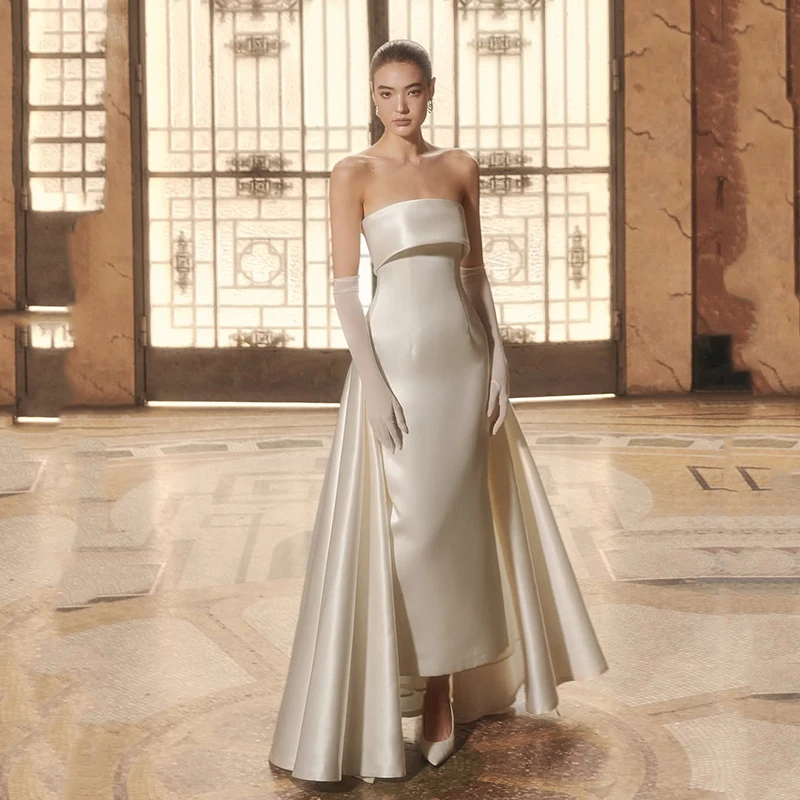 Eightree White Mermaid Wedding Dresses Strapless Tea Length Backless Bridal Dress 2026 Evening Wedding Ball Prom Gown Customized
Eightree White Mermaid Wedding Dresses Strapless Tea Length Backless Bridal Dress 2026 Evening Wedding Ball Prom Gown Customized