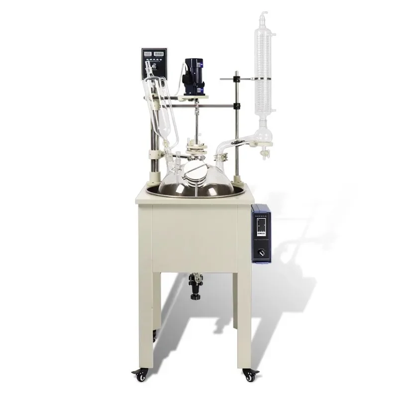 Single-layer glass reactor, laboratory distillation heating stirring reactor, electric heating reactor
Single-layer glass reactor, laboratory distillation heating stirring reactor, electric heating reactor