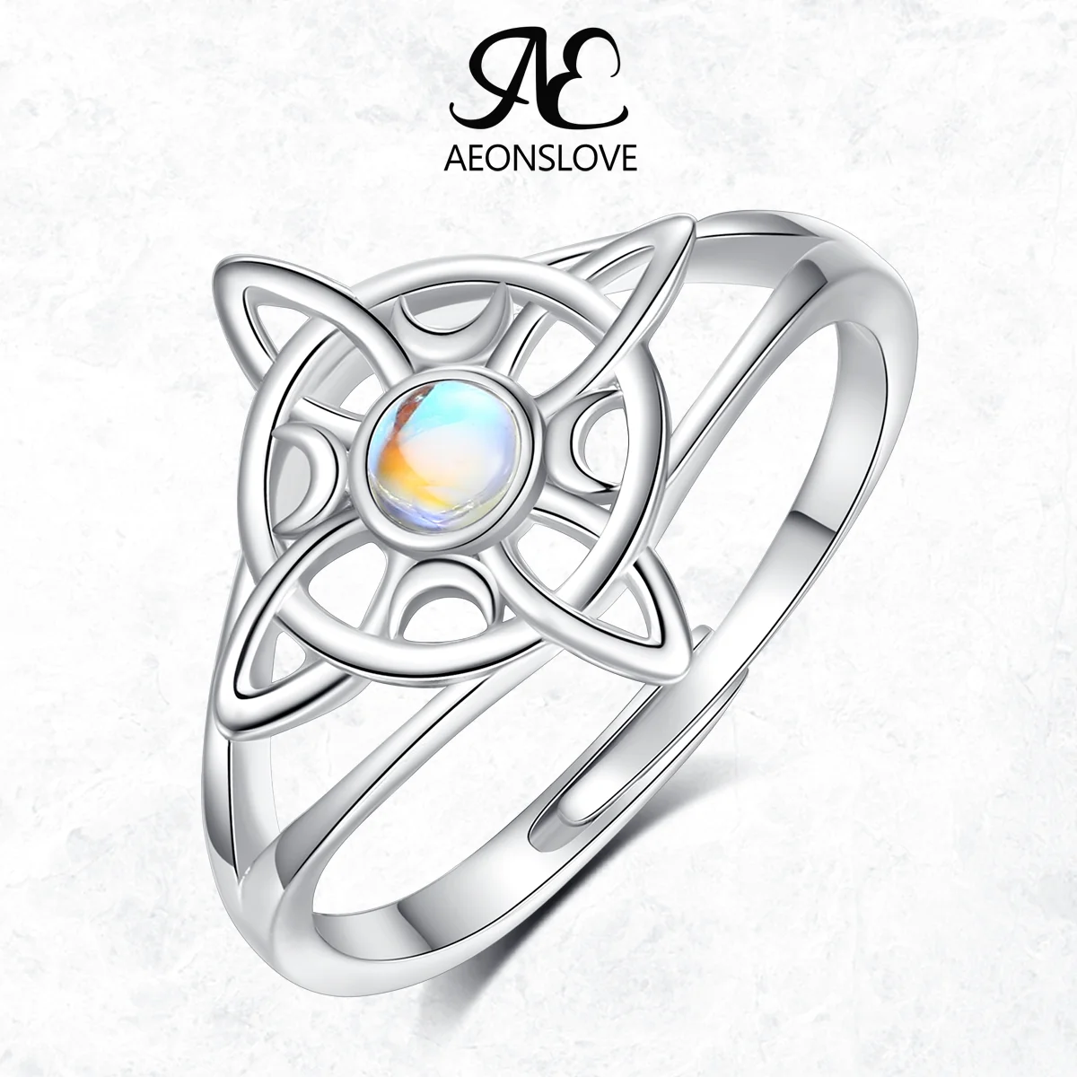 AEONSLOVE кольцо из стерлингового серебра 925 пробы с узлом ведьмы для женщин, регулируемое кольцо с лунным камнем, амулет колдовства, викканские украшения, подарки на вечеринку
AEONSLOVE кольцо из стерлингового серебра 925 пробы с узлом ведьмы для женщин, регулируемое кольцо с лунным камнем, амулет колдовства, викканские украшения, подарки на вечеринку