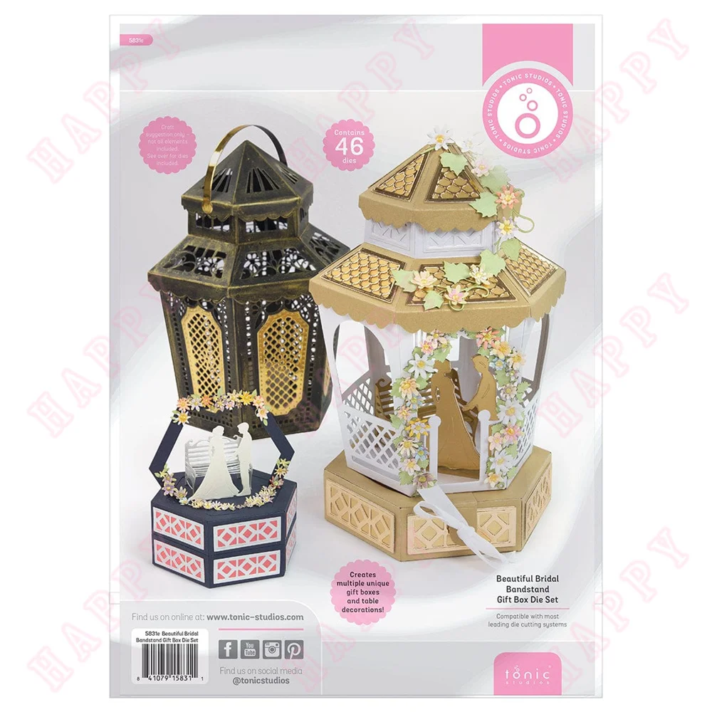 New Beautiful Bridal Bandstand Gift Box Metal Cutting Dies Mold Scrapbook Craft Decoration Embossing Template DIY Handmade
New Beautiful Bridal Bandstand Gift Box Metal Cutting Dies Mold Scrapbook Craft Decoration Embossing Template DIY Handmade