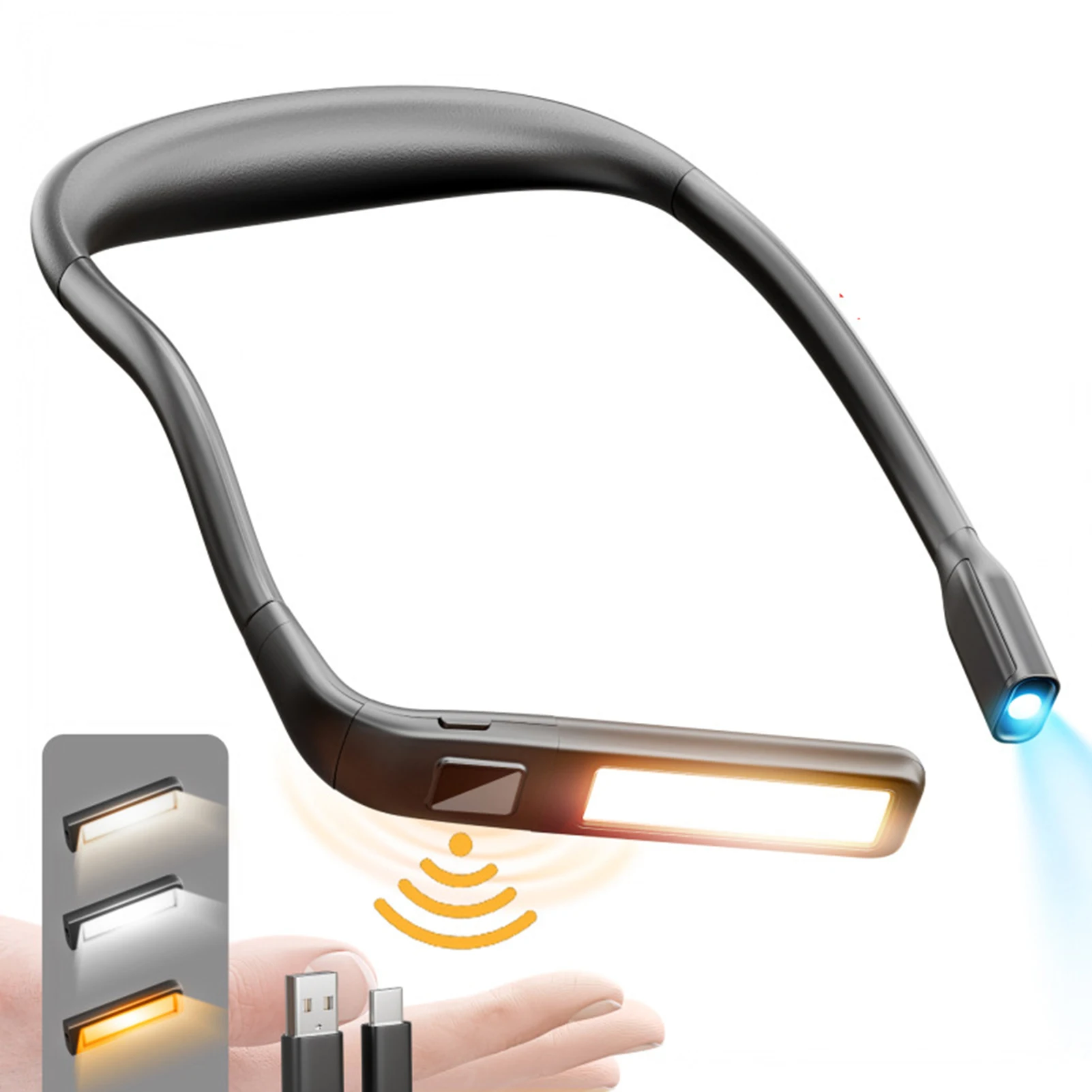 Светильник для чтения и рыбалки с управлением жестами, 3 режима цвета, регулируемый, на шею, перезаряжаемый, портативный налобный фонарь
Светильник для чтения и рыбалки с управлением жестами, 3 режима цвета, регулируемый, на шею, перезаряжаемый, портативный налобный фонарь