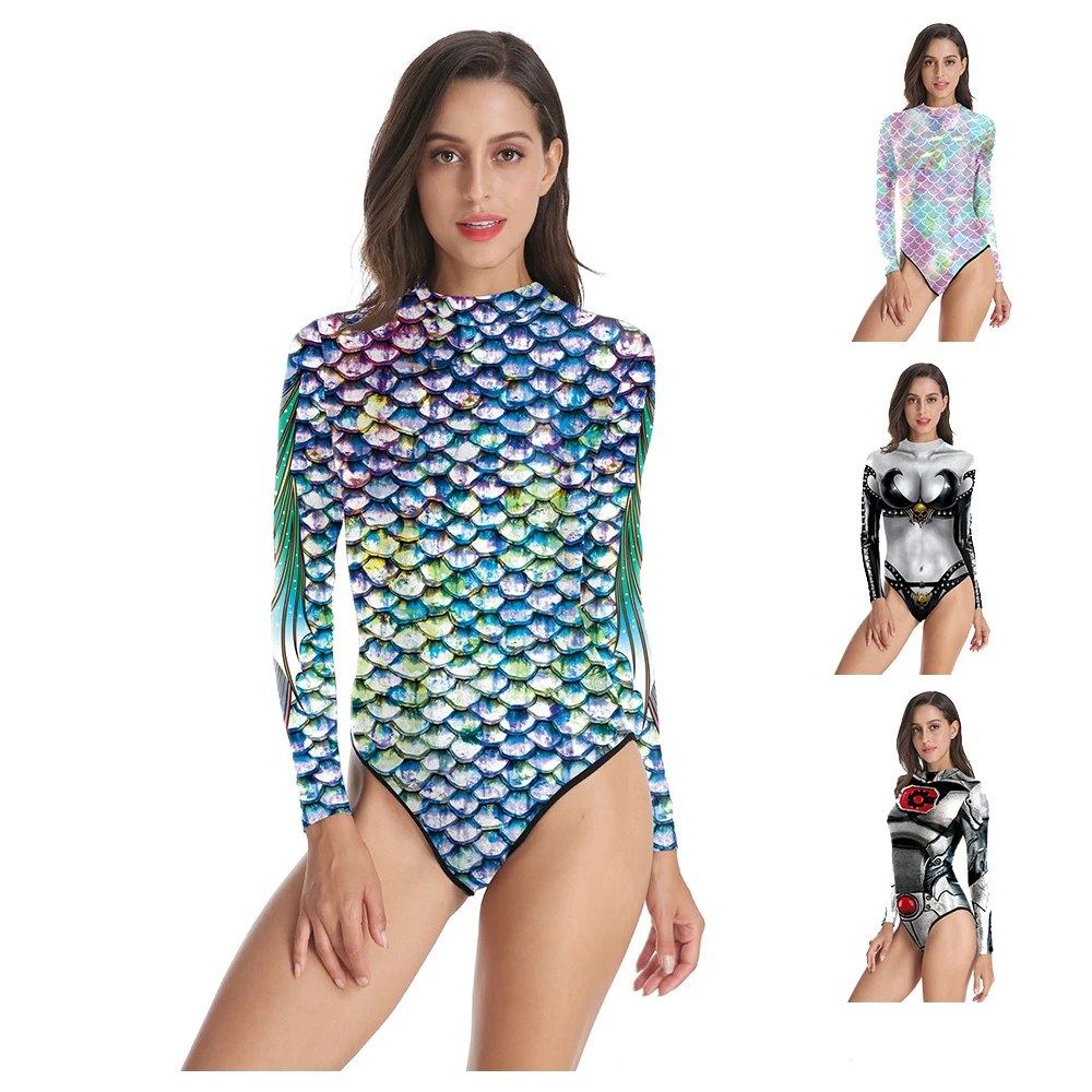 Fashion Mermaid Cosplay Swimsuit Women 3D Printed Party Costume Sexy Skull Jumpsuit Halloween Summer Dress
Fashion Mermaid Cosplay Swimsuit Women 3D Printed Party Costume Sexy Skull Jumpsuit Halloween Summer Dress