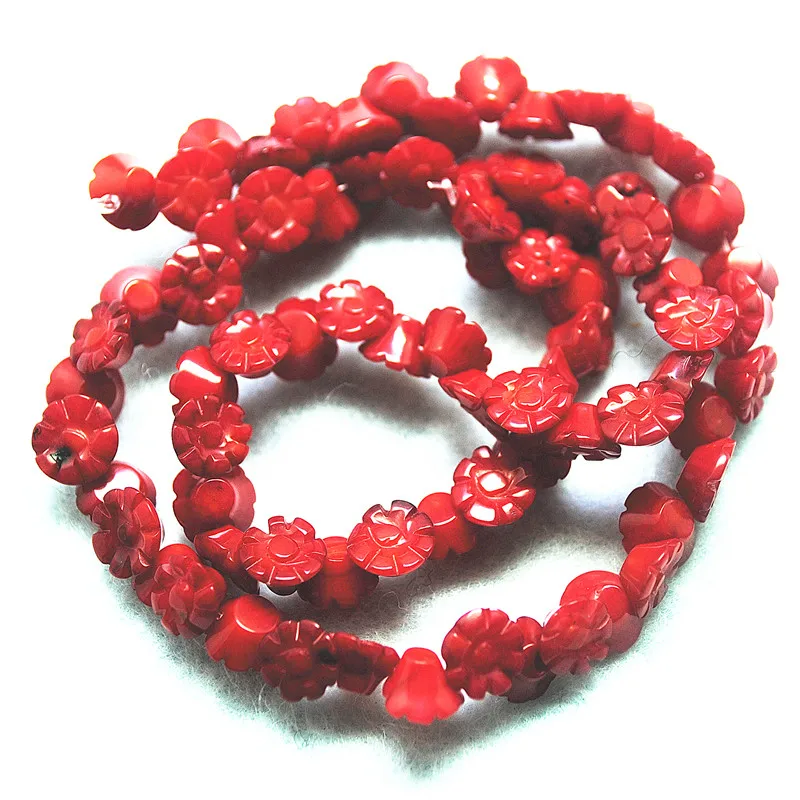 76PCS Natual Red Coral Flowers Beads For Necklace Making Accessories Unique For Fashion Jewelry Designs Luxury
76PCS Natual Red Coral Flowers Beads For Necklace Making Accessories Unique For Fashion Jewelry Designs Luxury