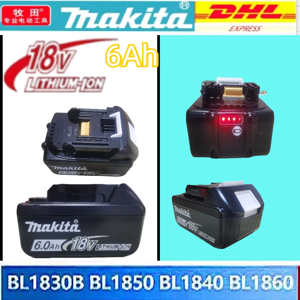 original Makita 100% 18V 6.0Ah Rechargeable Battery ,For Makita BL1830 BL1830B BL1840 BL1840B BL1850 BL1850B Power Tools Battery
original Makita 100% 18V 6.0Ah Rechargeable Battery ,For Makita BL1830 BL1830B BL1840 BL1840B BL1850 BL1850B Power Tools Battery