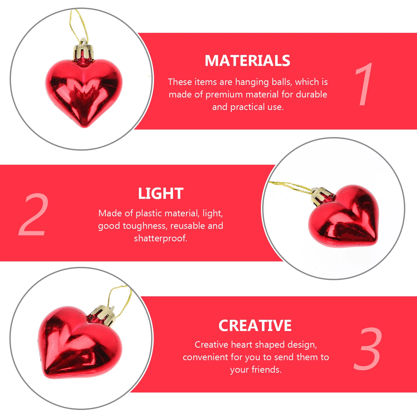12 Pcs Heart Shape Plastic Balls Decorative Hanging naments Reusable Shatterproof Valentine Party Home Garden Decor
12 Pcs Heart Shape Plastic Balls Decorative Hanging naments Reusable Shatterproof Valentine Party Home Garden Decor