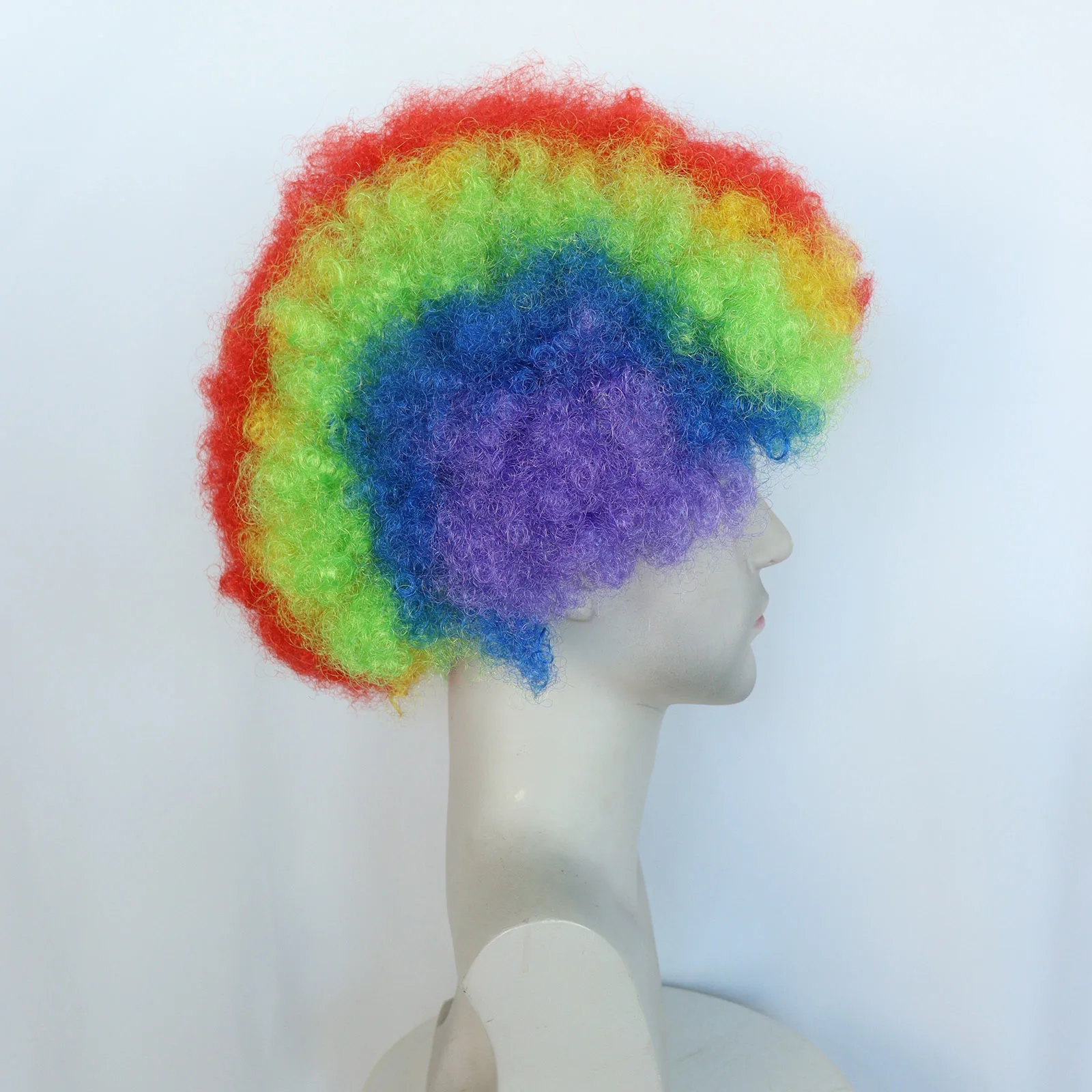 Short Curly Rainbow Colorful Synthetic Cosplay Wig Afro Wig
Short Curly Rainbow Colorful Synthetic Cosplay Wig Afro Wig