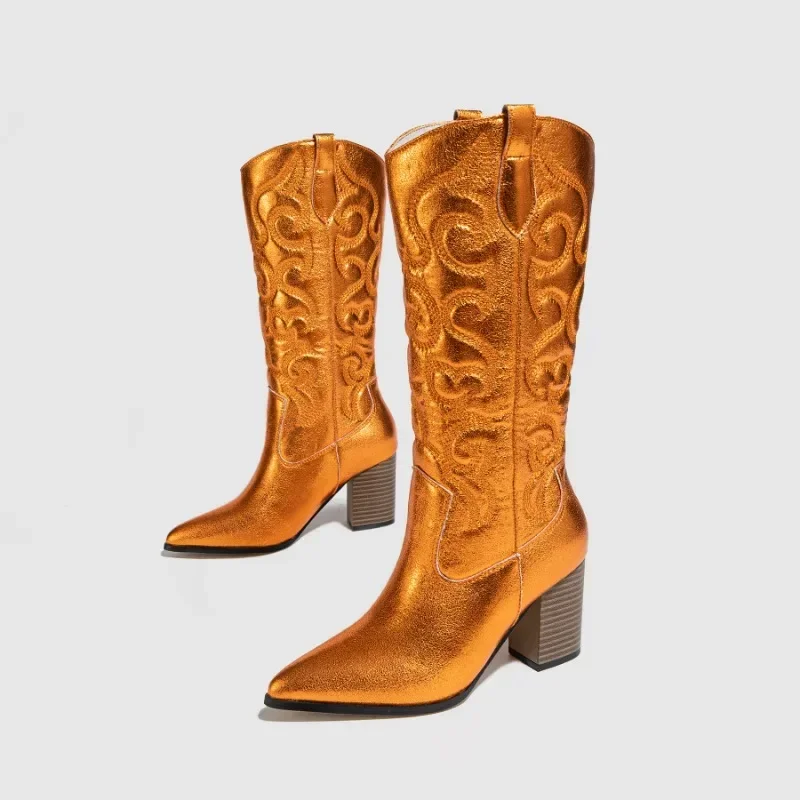 Women's Shoes 2024 High Quality Women's Boots Mid-calf Side Zipper Western Cowboy Boots Vintage Motorcycle Boots Women's Zapatos
Women's Shoes 2024 High Quality Women's Boots Mid-calf Side Zipper Western Cowboy Boots Vintage Motorcycle Boots Women's Zapatos