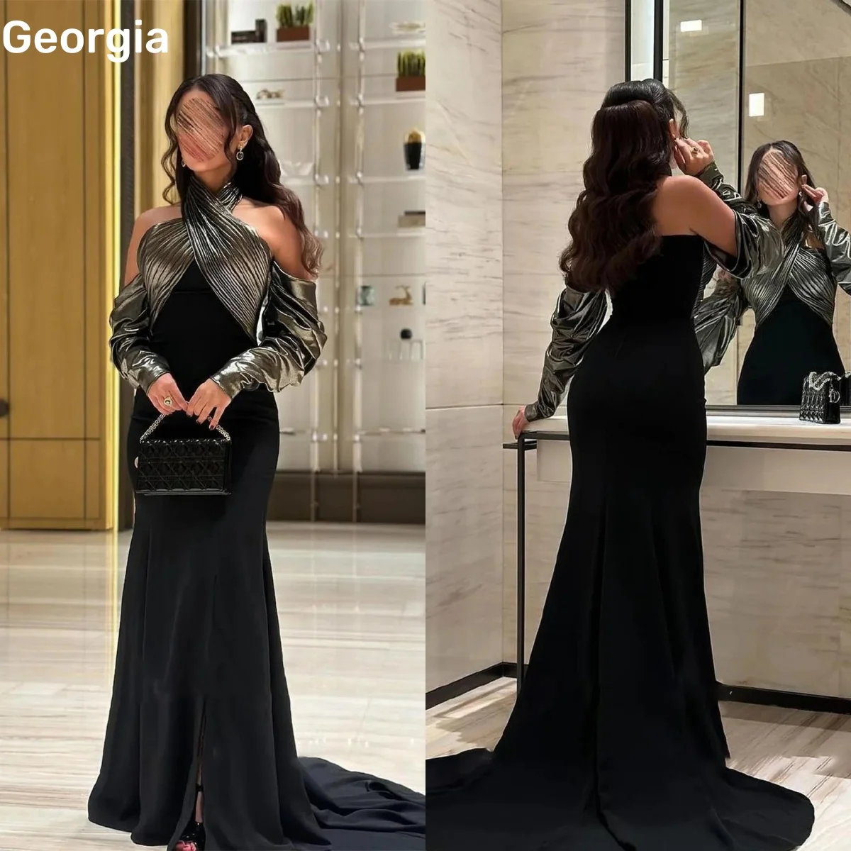 فساتين سهرة Customized Elegant Party Dresses For Women Halter Formal Occasion Dresses Long Dresses Sweep Train A-Line Long Sleev 
فساتين سهرة Customized Elegant Party Dresses For Women Halter Formal Occasion Dresses Long Dresses Sweep Train A-Line Long Sleev