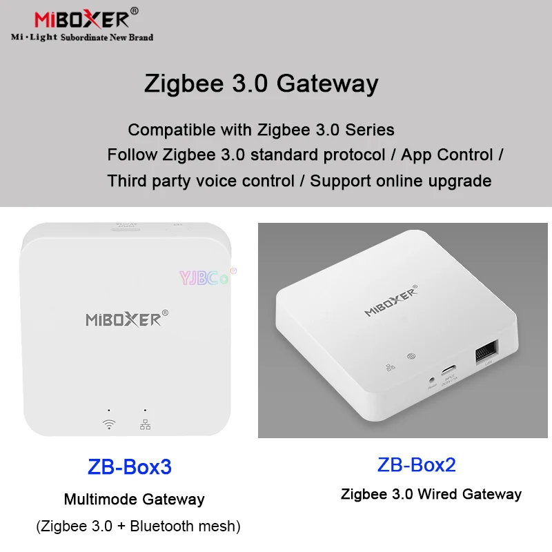 Zigbee 3.0 Gateway mesh Miboxer ZB-Box3 Bluetooth ZB-Box2 Проводной интеллектуальный контроллер Wi-Fi с поддержкой голосового управления через приложение онлайн-обновление
Zigbee 3.0 Gateway mesh Miboxer ZB-Box3 Bluetooth ZB-Box2 Проводной интеллектуальный контроллер Wi-Fi с поддержкой голосового управления через приложение онлайн-обновление
