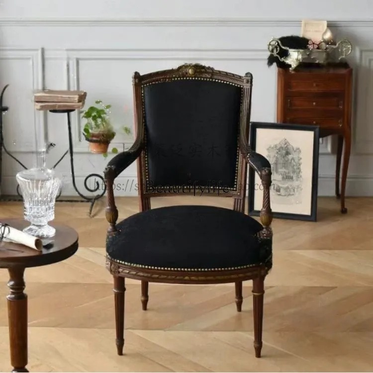 French antique carved solid wood with armrests Dining chair Book chair Leisure chair
French antique carved solid wood with armrests Dining chair Book chair Leisure chair