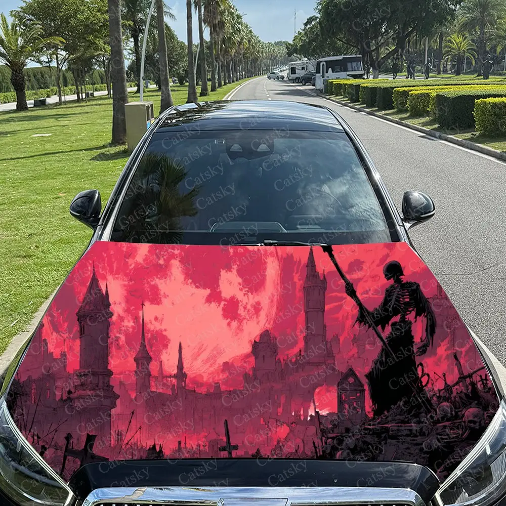 Gothic Red Moon Skeleton Knight Car Cover Sticker, Auto Hood Decal, Car Exterior Scratch Resistant Decal, Trendy Gift for Car Lo
Gothic Red Moon Skeleton Knight Car Cover Sticker, Auto Hood Decal, Car Exterior Scratch Resistant Decal, Trendy Gift for Car Lo