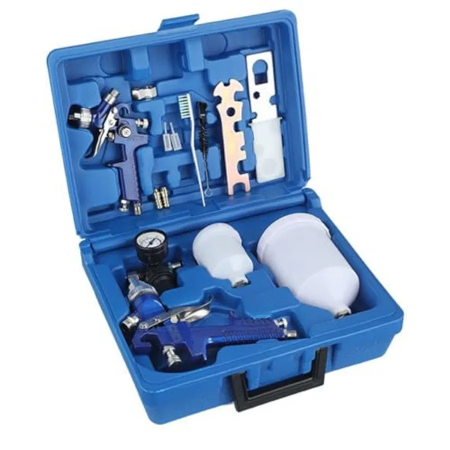 HVLP Gravity Feed Paint Sprayer Tool Kit Includes 1 x 0.8mm and 1 x 1.4mm Nozzle Spray Guns Pneumatic Auto Paint Tool Set with
HVLP Gravity Feed Paint Sprayer Tool Kit Includes 1 x 0.8mm and 1 x 1.4mm Nozzle Spray Guns Pneumatic Auto Paint Tool Set with