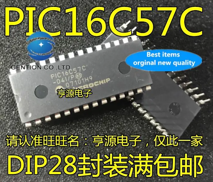 5 шт. 100% оригинальный новый встроенный микроконтроллер PIC16C57C PIC16C57C-04I/P DIP28 16C57
5 шт. 100% оригинальный новый встроенный микроконтроллер PIC16C57C PIC16C57C-04I/P DIP28 16C57