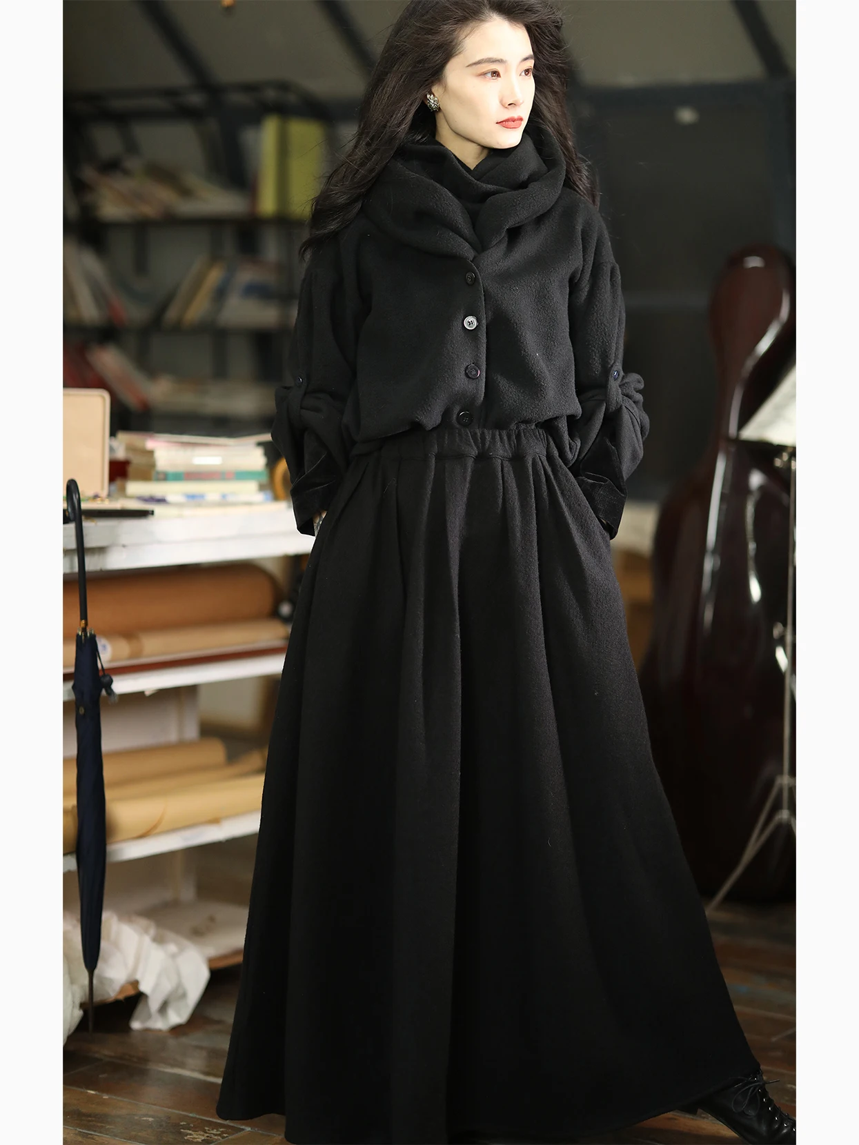 Юбка миди Ninth Cloud «Пейзаж моря», мягкая текстура, смесь шерсти и лиоцелла, ультра-элитная, с нежным узором, классическая, универсальная
Юбка миди Ninth Cloud «Пейзаж моря», мягкая текстура, смесь шерсти и лиоцелла, ультра-элитная, с нежным узором, классическая, универсальная