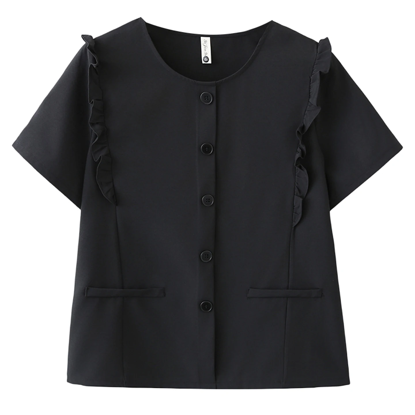 2026 New Plus Size Women's Summer Shirt With Ruffle Short Sleeve Button Curvy Blouse
2026 New Plus Size Women's Summer Shirt With Ruffle Short Sleeve Button Curvy Blouse